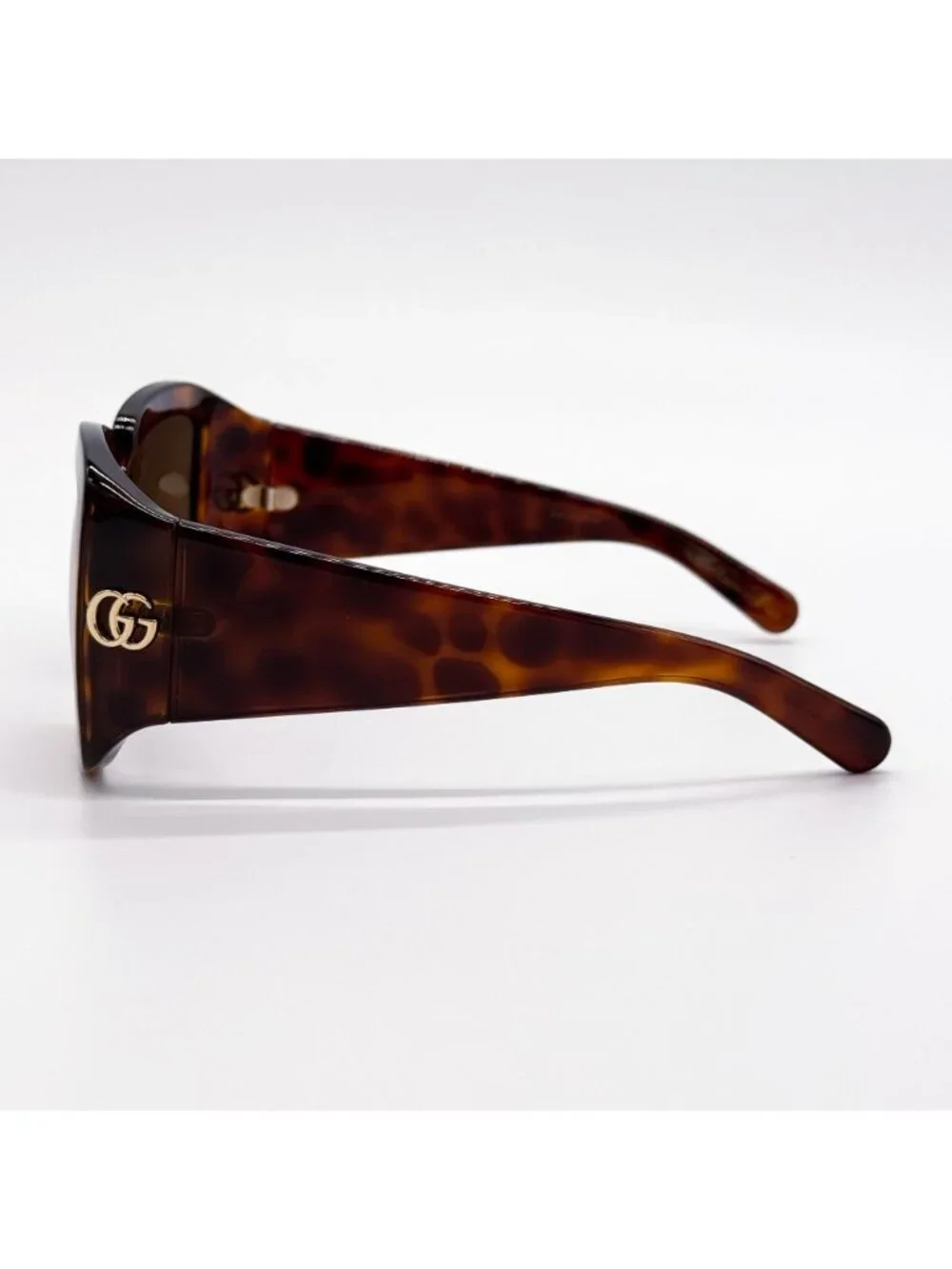 New Gucci Havana Brow Women Oversized Sunglasses GG1402S 002